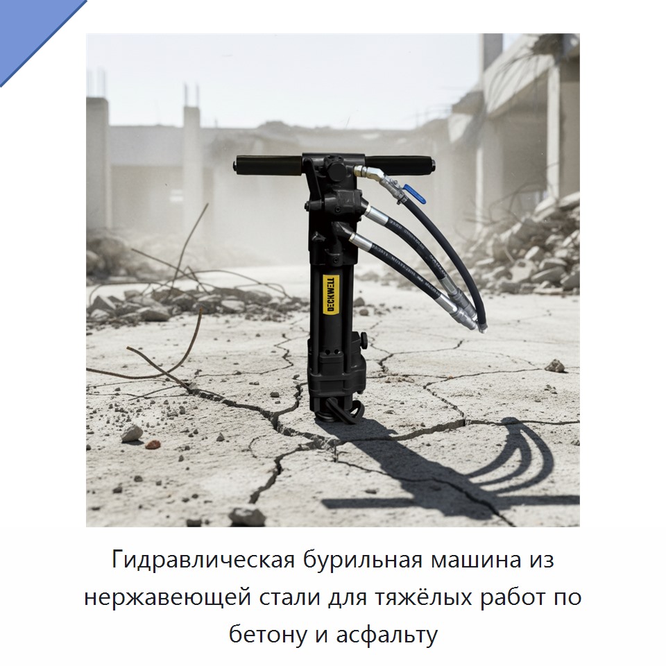 Гидравлическая бурильная машина из нержавеющей стали для тяжёлых работ по бетону и асфальту — Прочие гидравлические инструменты