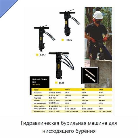 Гидравлическая бурильная машина для нисходящего бурения