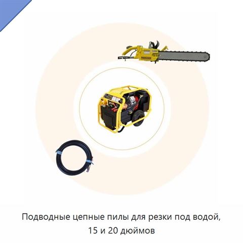 Подводные цепные пилы для резки под водой, 15 и 20 дюймов