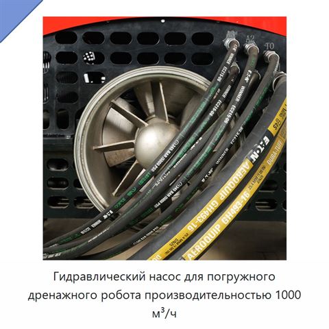 Гидравлический насос для погружного дренажного робота производительностью 1000 м³/ч