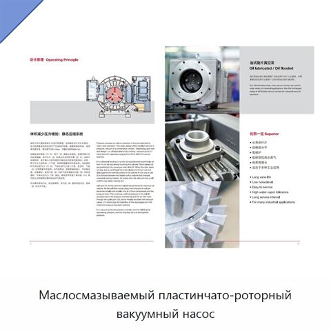 Маслосмазываемый пластинчато-роторный вакуумный насос