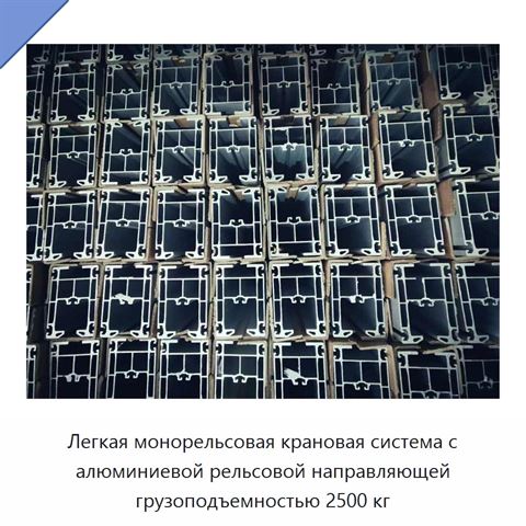 Легкая монорельсовая крановая система с алюминиевой рельсовой направляющей грузоподъемностью 2500 кг