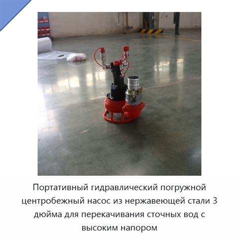 Портативный гидравлический погружной центробежный насос из нержавеющей стали 3 дюйма для перекачивания сточных вод с высоким напором