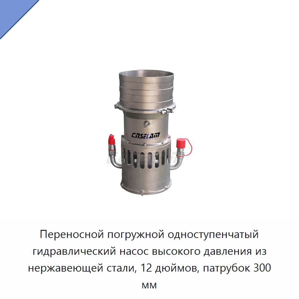 Переносной погружной одноступенчатый гидравлический насос высокого давления из нержавеющей стали, 12 дюймов, патрубок 300 мм — Насосы