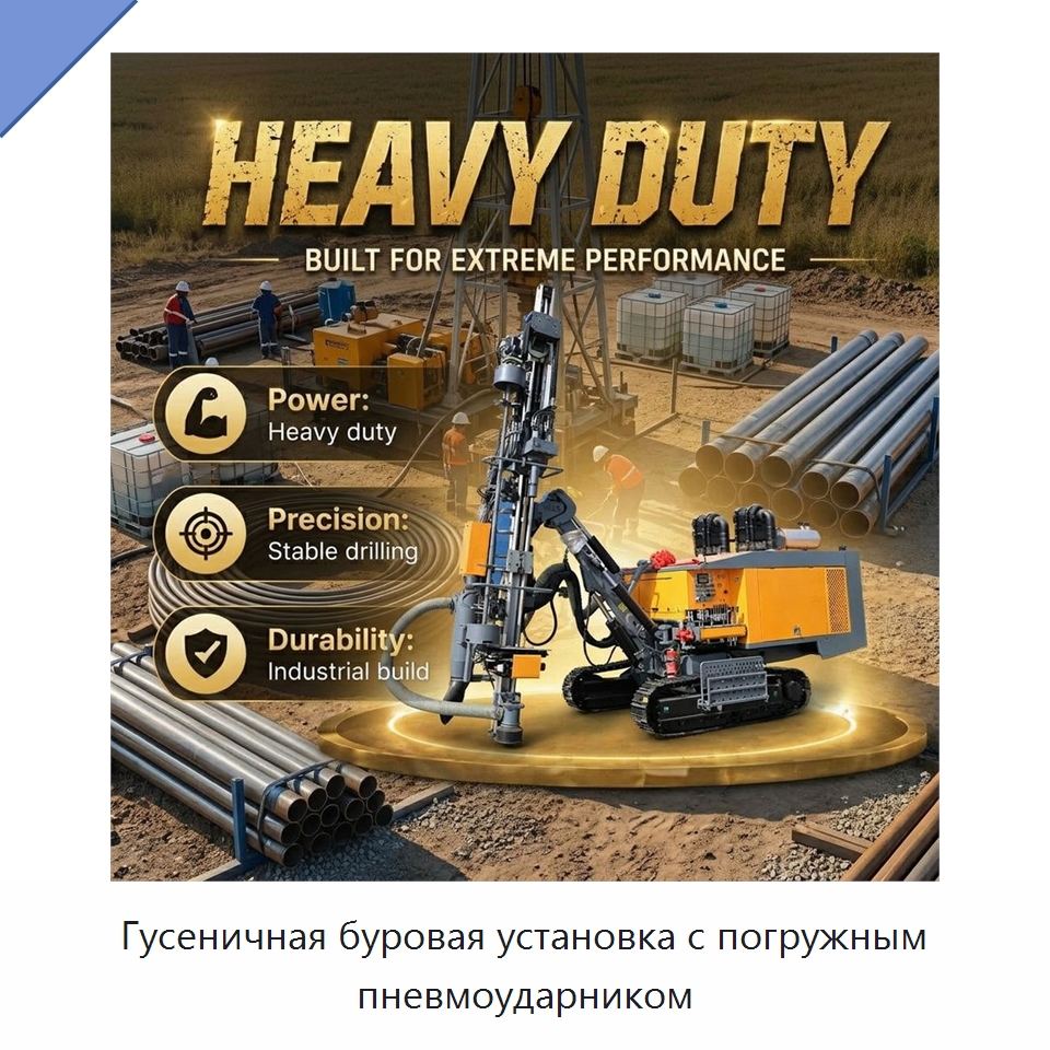 Гусеничная буровая установка с погружным пневмоударником — Горнодобывающее оборудование