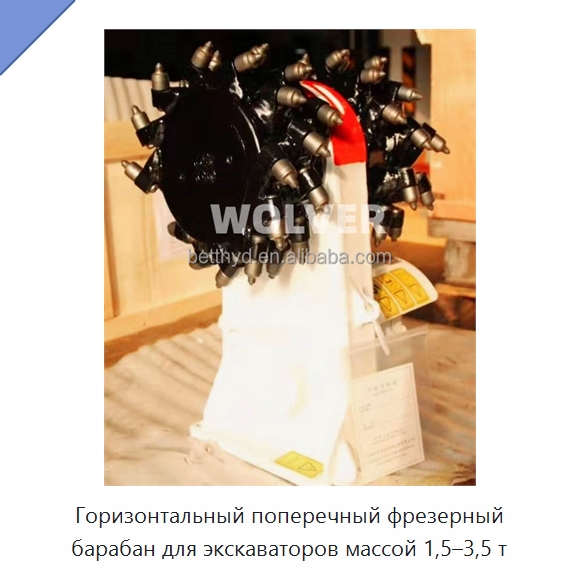 Горизонтальный поперечный фрезерный барабан для экскаваторов массой 1,5–3,5 т — Навесное оборудование для строительной техники
