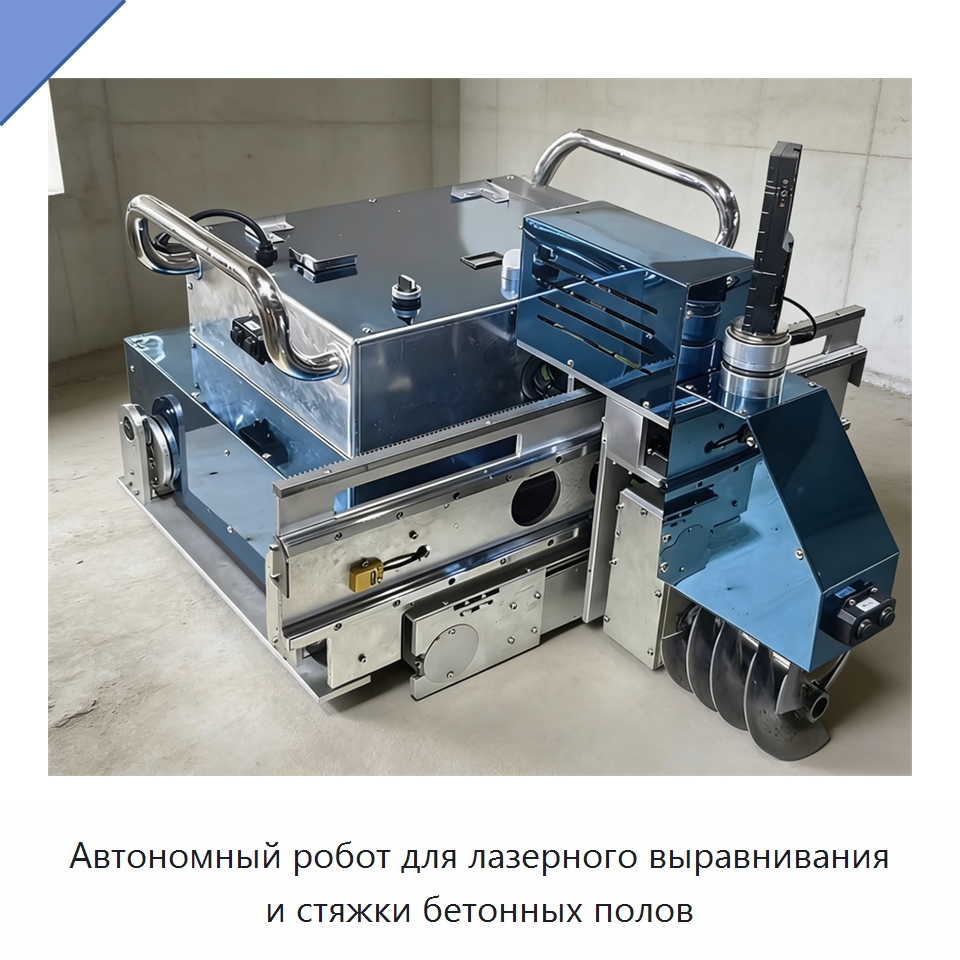 Автономный робот для лазерного выравнивания и стяжки бетонных полов — Специальная строительная техника