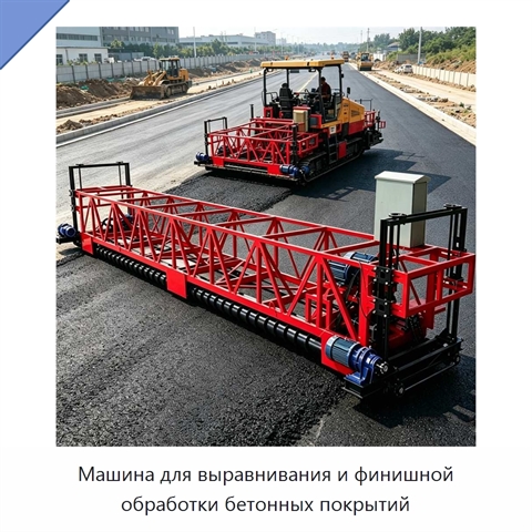 Машина для выравнивания и финишной обработки бетонных покрытий