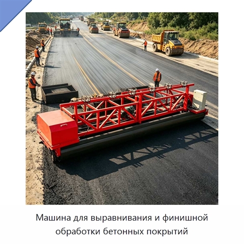 Машина для выравнивания и финишной обработки бетонных покрытий