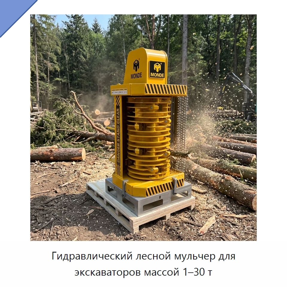 Гидравлический лесной мульчер для экскаваторов массой 1–30 т — Навесное оборудование для строительной техники