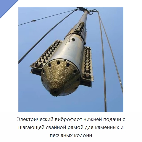 Электрический виброфлот нижней подачи с шагающей свайной рамой для каменных и песчаных колонн — Запчасти для строительной техники
