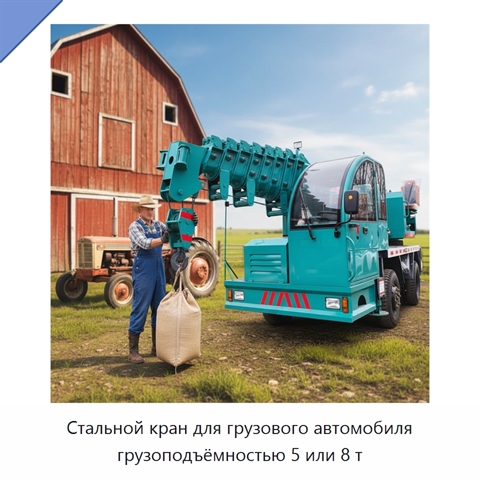Стальной кран для грузового автомобиля грузоподъёмностью 5 или 8 т
