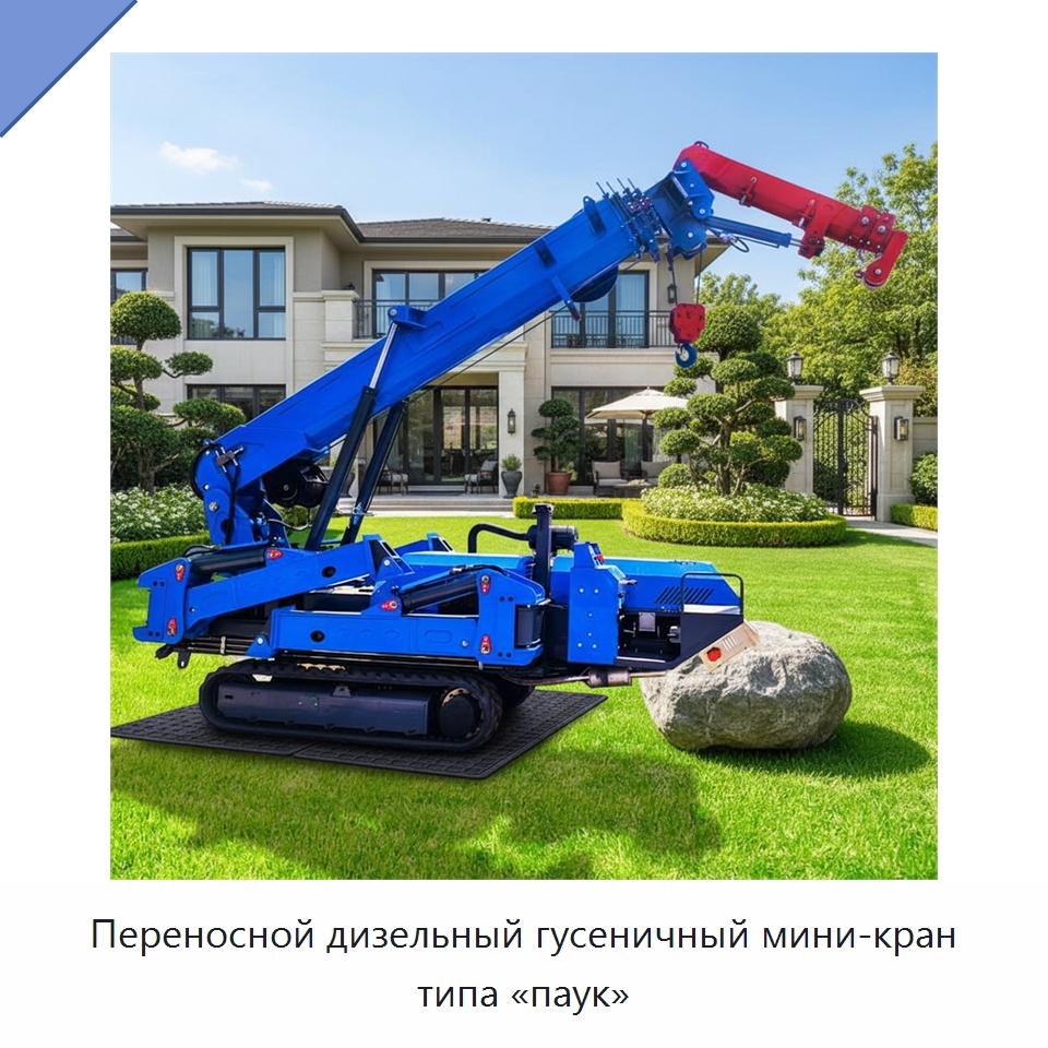 Переносной дизельный гусеничный мини-кран типа «паук» — Краны
