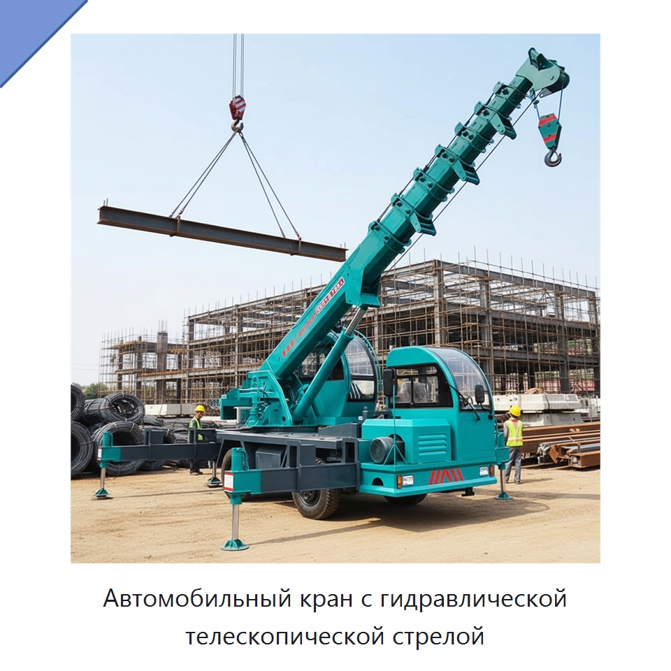 Автомобильный кран с гидравлической телескопической стрелой — Краны