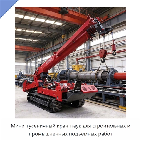 Мини-гусеничный кран-паук для строительных и промышленных подъёмных работ