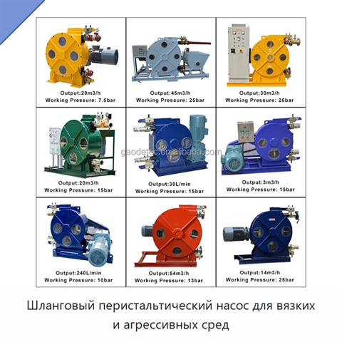 Шланговый перистальтический насос для вязких и агрессивных сред