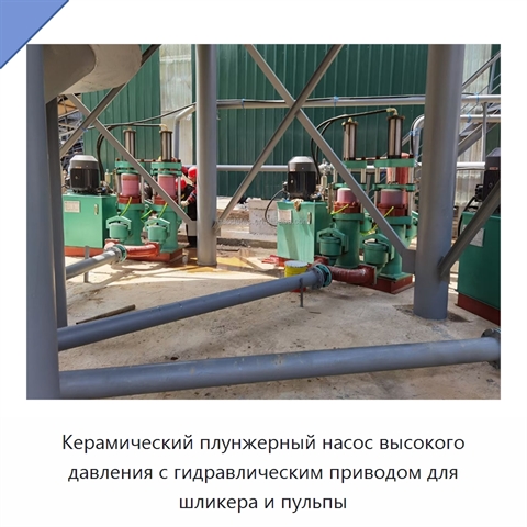 Керамический плунжерный насос высокого давления с гидравлическим приводом для шликера и пульпы