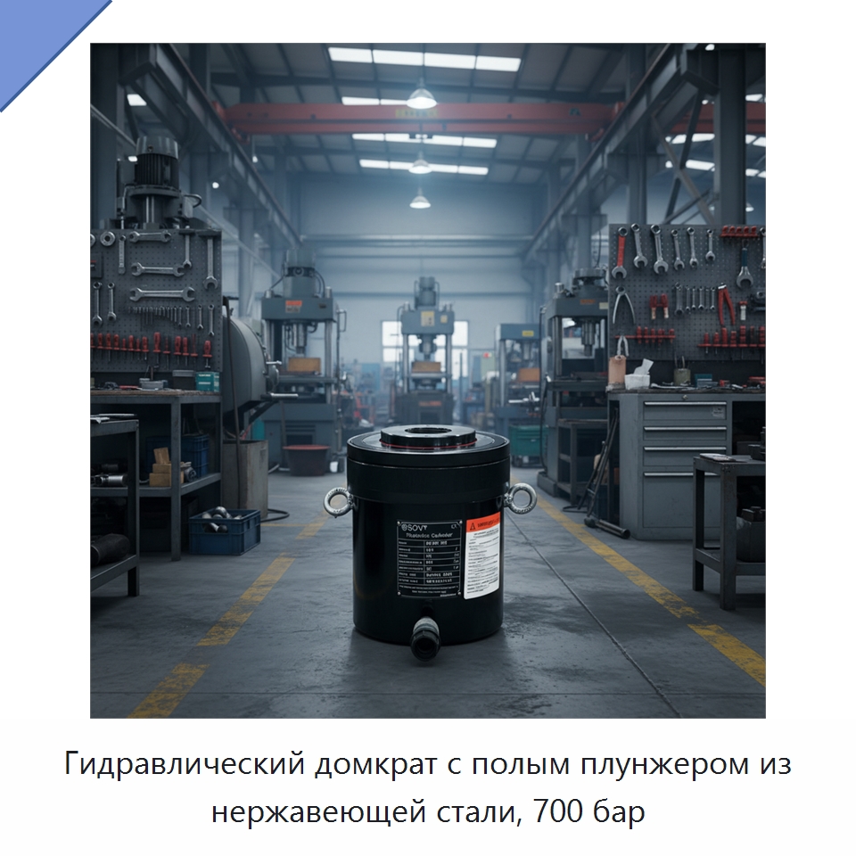 Гидравлический домкрат с полым плунжером из нержавеющей стали, 700 бар — Гидравлические цилиндры