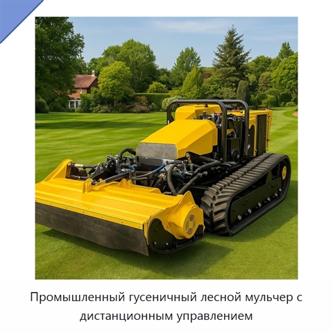 Промышленный гусеничный лесной мульчер с дистанционным управлением