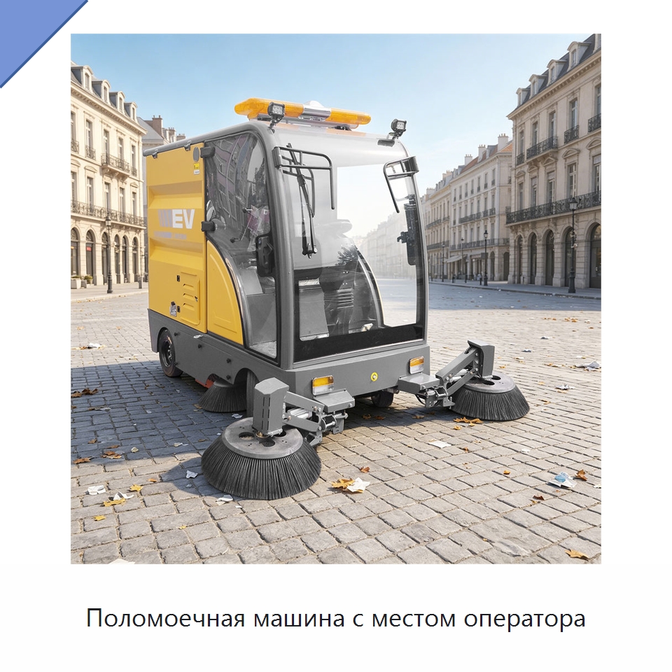 Поломоечная машина с местом оператора — Подметальные машины