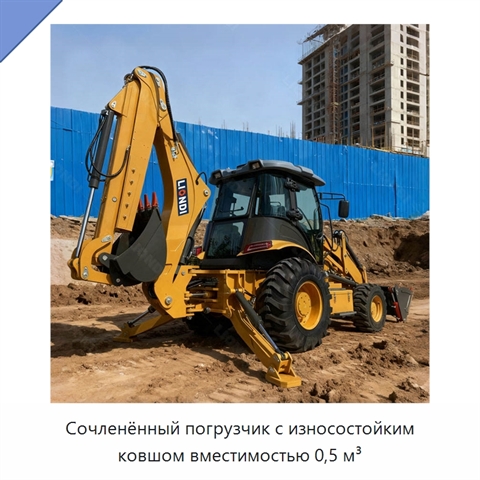 Сочленённый погрузчик с износостойким ковшом вместимостью 0,5 м³