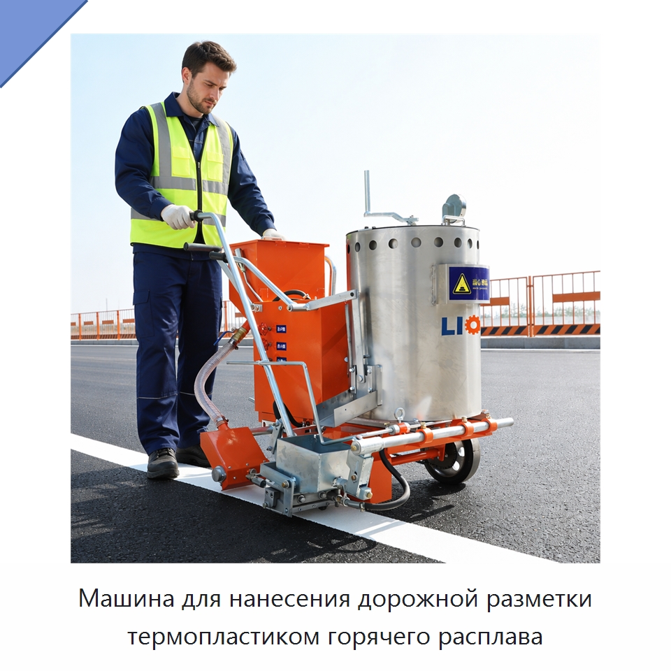Машина для нанесения дорожной разметки термопластиком горячего расплава — Дорожная техника