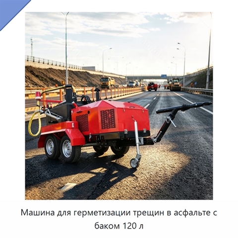 Машина для герметизации трещин в асфальте с баком 120 л