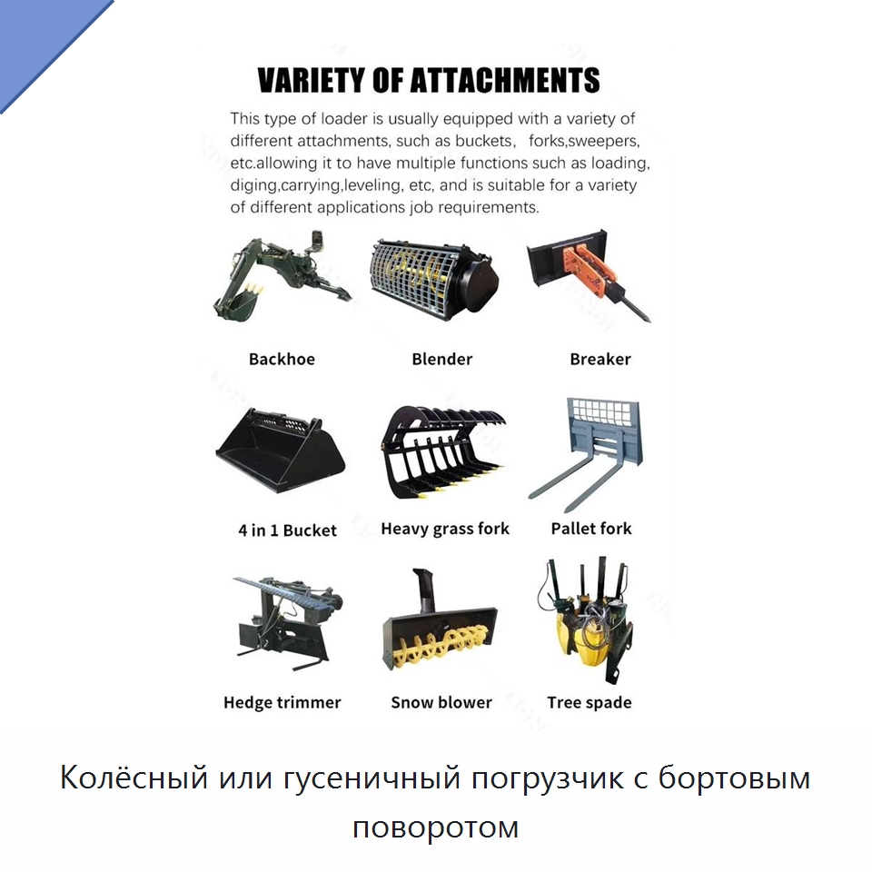 Колёсный или гусеничный погрузчик с бортовым поворотом — Землеройная техника