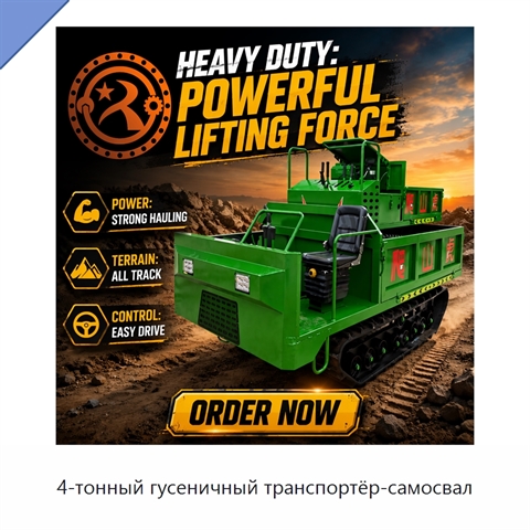 4-тонный гусеничный транспортёр-самосвал