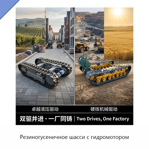 Резиногусеничное шасси с гидромотором
