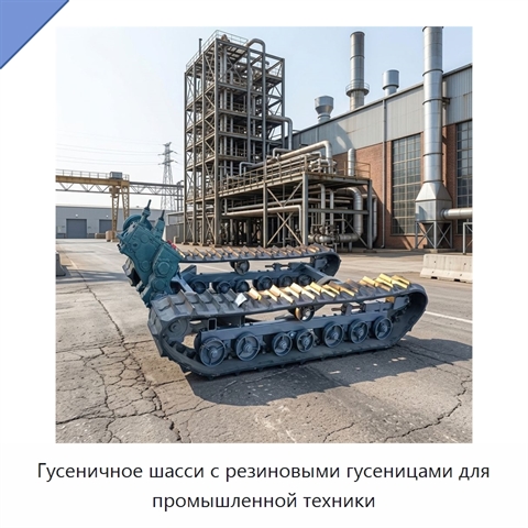 Гусеничное шасси с резиновыми гусеницами для промышленной техники