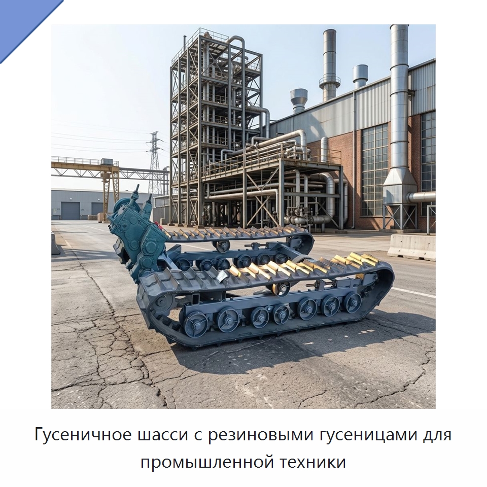 Гусеничное шасси с резиновыми гусеницами для промышленной техники — Запчасти для строительной техники