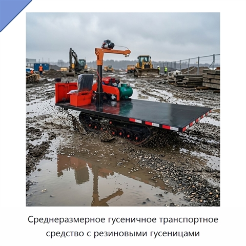 Среднеразмерное гусеничное транспортное средство с резиновыми гусеницами