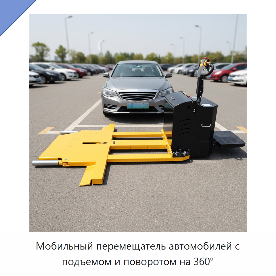Мобильный перемещатель автомобилей с подъемом и поворотом на 360° — Краны
