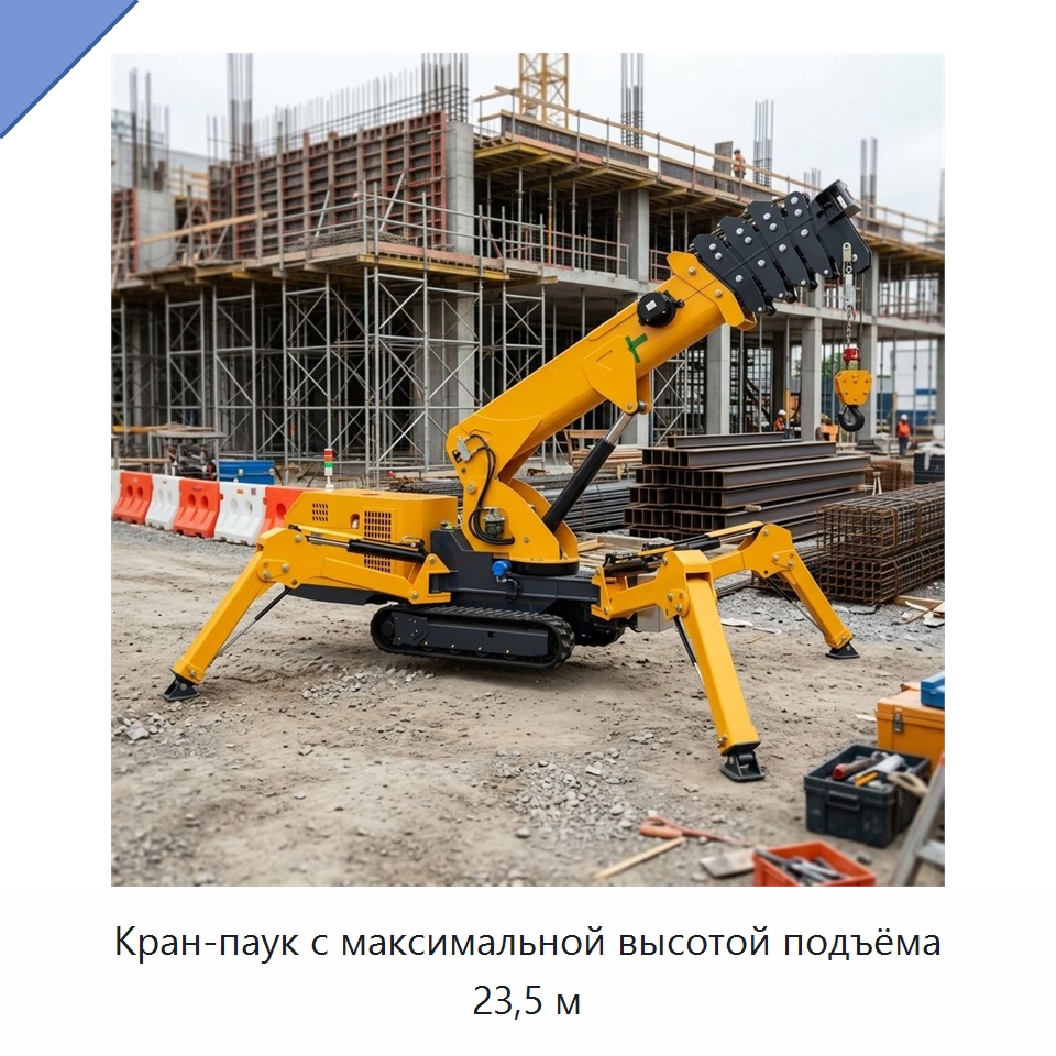 Кран-паук с максимальной высотой подъёма 23,5 м — Краны