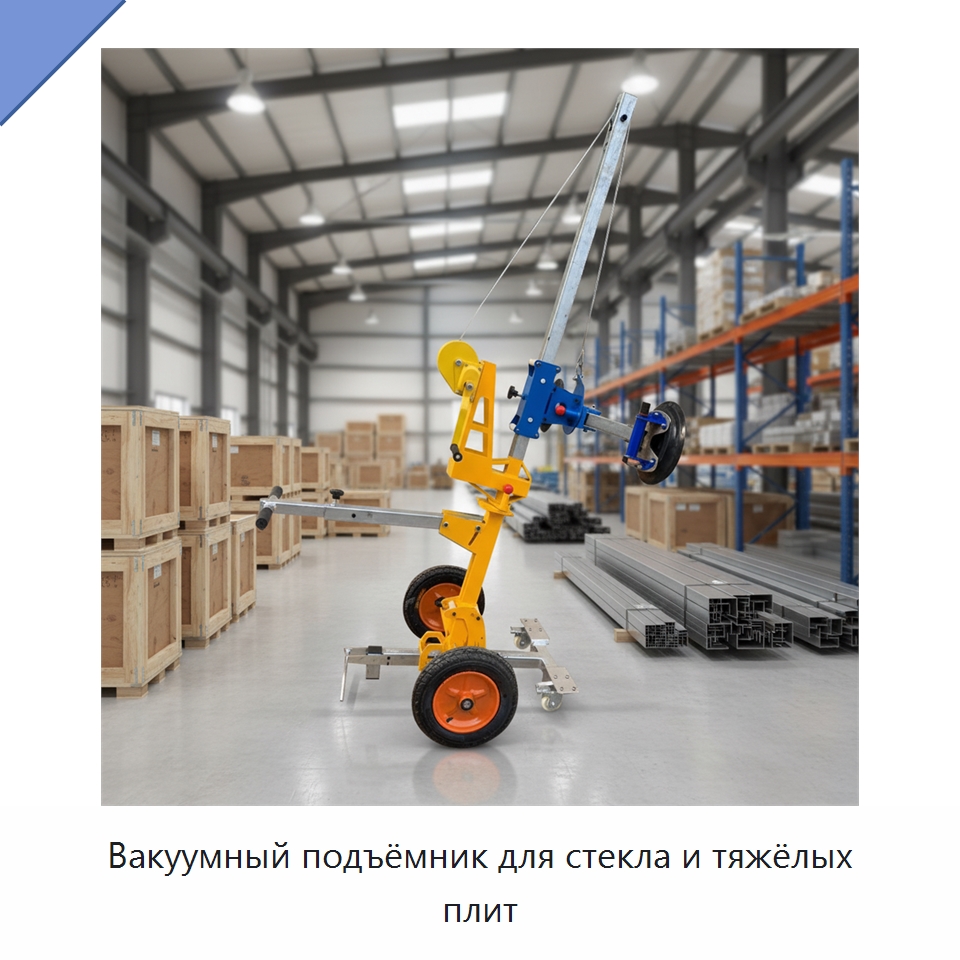Вакуумный подъёмник для стекла и тяжёлых плит — Оборудование для производства стекла