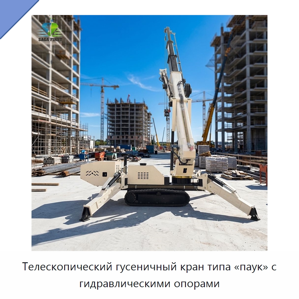 Телескопический гусеничный кран типа «паук» с гидравлическими опорами — Краны