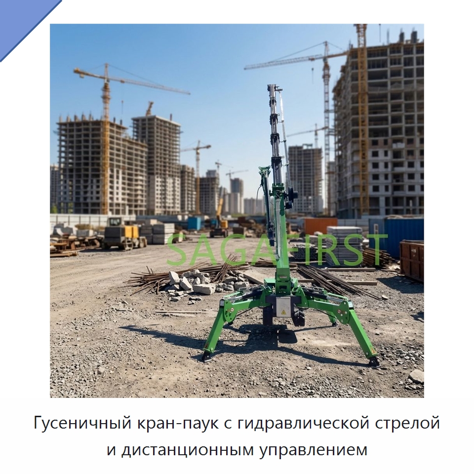 Гусеничный кран-паук с гидравлической стрелой и дистанционным управлением — Краны