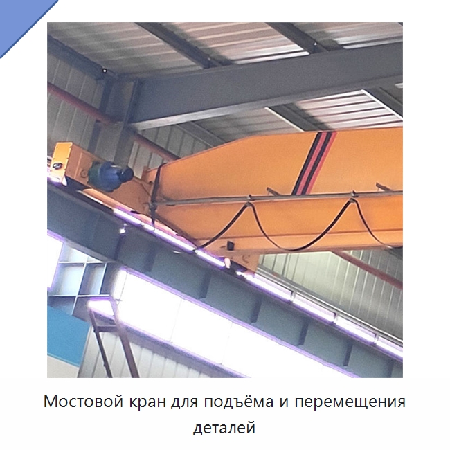 Мостовой кран для подъёма и перемещения деталей — Краны