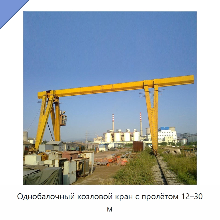 Однобалочный козловой кран с пролётом 12–30 м — Краны