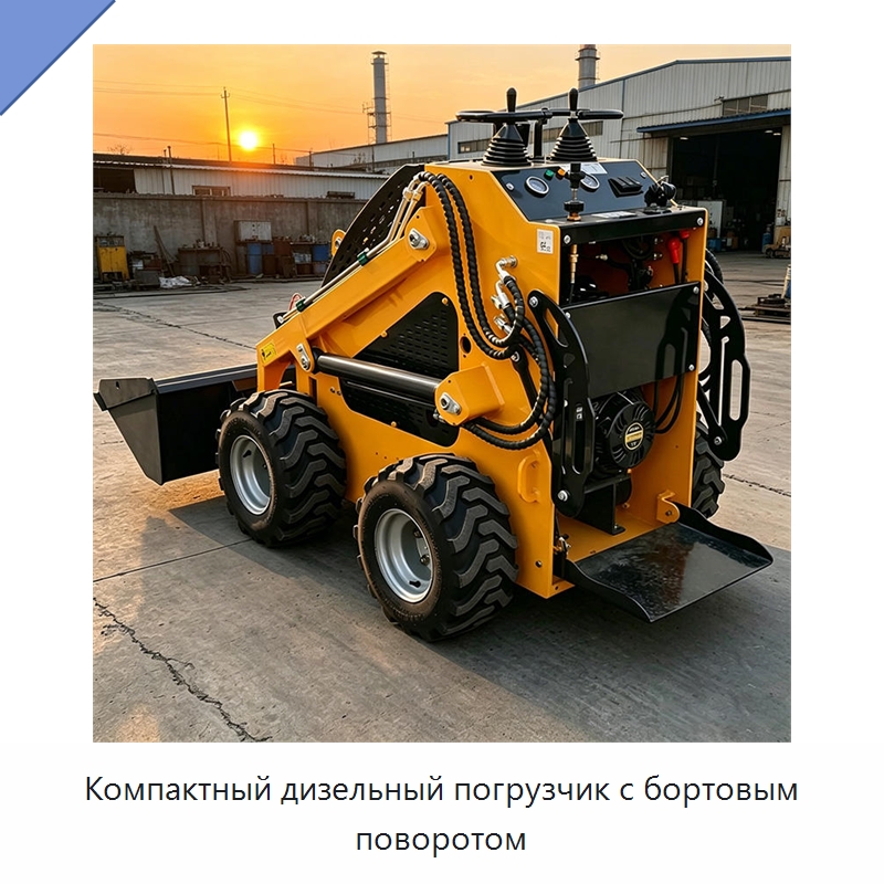 Компактный дизельный погрузчик с бортовым поворотом — Землеройная техника