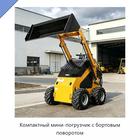 Компактный мини-погрузчик с бортовым поворотом