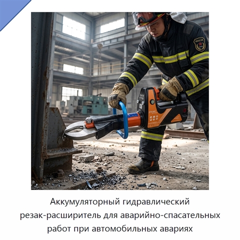 Аккумуляторный гидравлический резак-расширитель для аварийно-спасательных работ при автомобильных авариях
