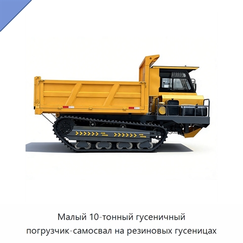 Малый 10-тонный гусеничный погрузчик-самосвал на резиновых гусеницах