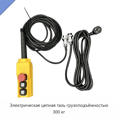 Электрическая цепная таль грузоподъёмностью 300 кг