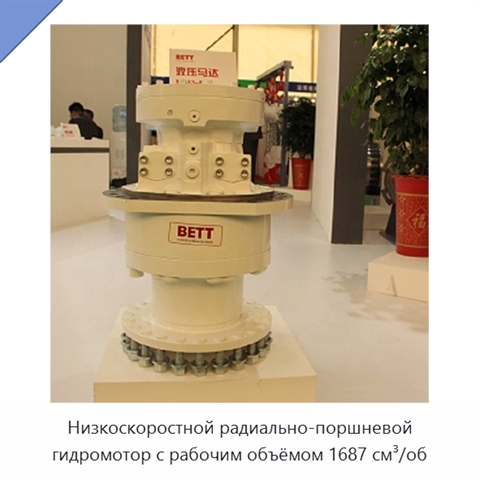 Низкоскоростной радиально-поршневой гидромотор с рабочим объёмом 1687 см³/об