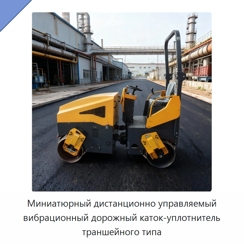 Миниатюрный дистанционно управляемый вибрационный дорожный каток-уплотнитель траншейного типа — Дорожная техника