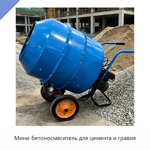 Мини-бетоносмеситель для цемента и гравия