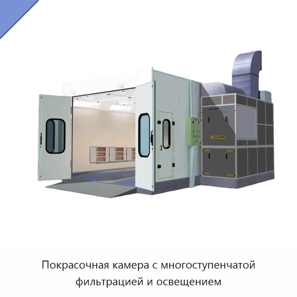 Покрасочная камера с многоступенчатой фильтрацией и освещением — Окрасочные камеры