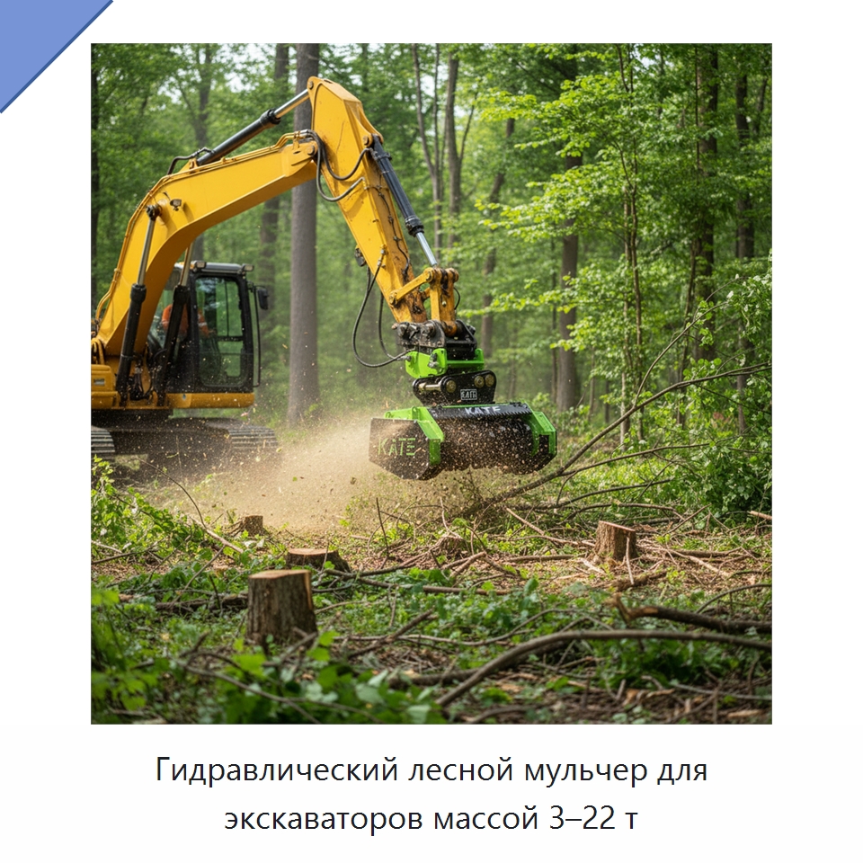 Гидравлический лесной мульчер для экскаваторов массой 3–22 т — Навесное оборудование для строительной техники